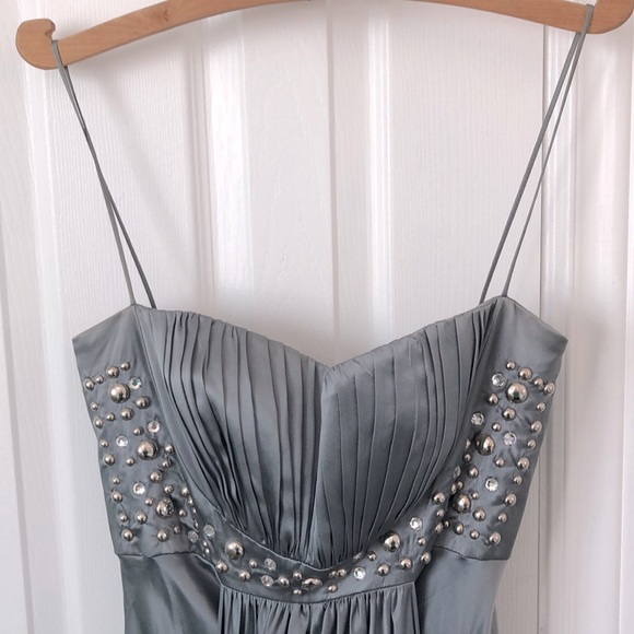 Dina Bar-El formal evening gown - silver/ pewter colour - size Medium - Picture 3 of 5